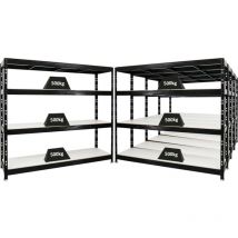 Proregal-regale Günstig Kaufen - Mega Deal 5x étagère charge lourde rhino HxLxP 180x200x60cm 4 niveaux en mélamine 16mm Charge du compartiment 500kg