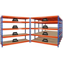 Proregal-regale Günstig Kaufen - Mega Deal 5x étagère charge lourde rhino HxLxP 180x200x60cm 5 niveaux en aggloméré 8mm Charge du compartiment 500kg