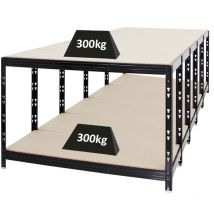 Proregal-regale Günstig Kaufen - Mega Deal 5x Etabli tiger réglable en hauteur HxLxP 90x140x60cm Capacité de charge 600 kg Noir Etabli d'atelier,