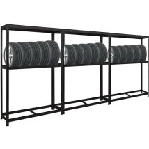 Proregal-preis-/leistungssieger - Mega Deal 3x Étagère à pneus ragnar HxLxP 180x120x40cm jusqu'à 8 pneus sur 2 niveaux + rangement 265kg Charge max.