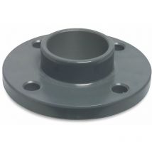 Mega Klebeflansch pvc-u DN100 x 110 mm din Flansch x Klebemuffe 16 bar, grau
