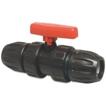 Mega Kugelhahn mit Klemmverbinder 32 mm pp schwarz, Typ Safe 500