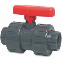 Mega pvc Kugelhahn Innengewinde beidseitig 1 1/4 Zoll, Typ Safe 625