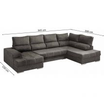 Saldosystocks - Mega Sofa Cama Chaise Longue Rinconera Italia 345cm