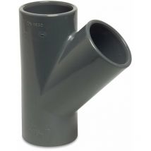 Mega T-Stück 45° pvc-u 25 mm Klebemuffe 16 bar, grau