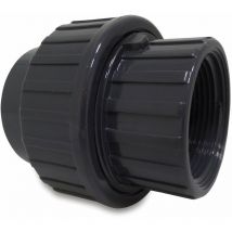 Mega Verschraubung pvc-u 50 mm x 1 1/2 Zoll Klebemuffe x Innengewinde 10 bar, grau