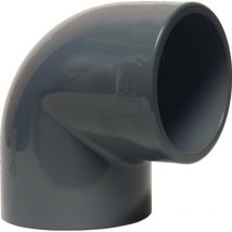 Winkel 90° pvc-u 40 mm Klebemuffe 16 bar, grau - Mega