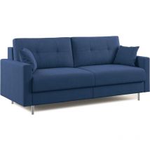 Divani.store - Megan Canapé convertible en microfibre détachable T11 168 cm (mat. 120x197) bleu