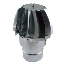 Odem - deflector eolico 200mm tz20-01 galv. , Deflector eólico redondo para salida de humos de 200mm Salida de la boca hembra Acero Galvanizado