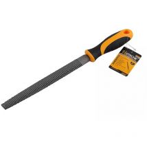 Hoteche - escofina media caña 8 pda.mango fibra , Escofina forma de mediacaña de 8 pulgadas, 200 mm para madera. - Con mango engomado