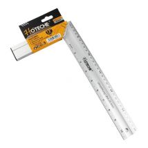 Hoteche - escuadra aluminio 300 mm graduada , Escuadra de carpintero 282202. Para carpintería y bricolaje. - Aluminio. - 300 x 40 mm. - Gris
