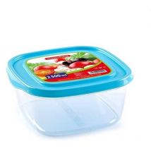Fiambrera cuadrada 2,5 litros , Fiambrera cuadrada 2,5 litrosColores de tapas surtidos: azul, verde, naranja, morado y rojoPerfecto para contener y