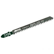 M.p.s. hojas sierra madera bosch 3106 blis-5 , Hoja de sierra 3106 Dentado: 3 mm Tamaño Hoja: 100/75 Profundidad: Hasta 4/50 mm De cromo vanadio Muy