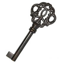 Meroni - llave cuero 1691-0a , Llave clásica para cerraduras de armario Color cuero labrado.