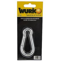 WURKO mosqueton bombero 5x50mmacero blister , Mosquetón bombero de acero Tamaño: 5 x 50 mm Con virola de seguridad Permite un enganche rápido Posee
