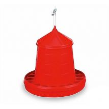 Tolva plastico aves 4KG roja 29X31