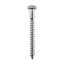 Tornillo tirafondo din-571 zincado 10x60 c-50 , Tornillo tirafondo din 571 10x60 mm zincado Caja de 50 unidades Cabeza hexagonal Especial para