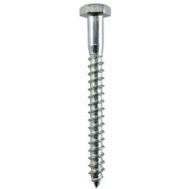 Fplus Tornillo Tirafondo 7x60 X100 , Tornillo Con Rosca Para Madera Y Aglomerado Y Cabeza Exagonal. din-571 Zincado