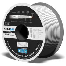 Megasat Koaxialkabel , Vollkupfer, 135 Db, 100 M
