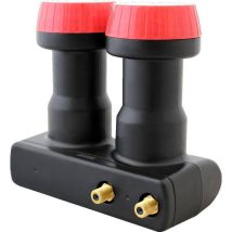 Tête Lnb Twin Monobloc Megasat Diavolo Nombre D'Abonnés : 2 Contacts De Connexion Dorés, Résistant Aux Intempéries