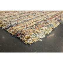 Mastercraft - Mehari Multi Stripes 200x290cm Large Rug Carpet Thick Pile Rugs Living Room Bedroom