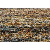 Mastercraft - Mehari Multi Stripes 240cm Circle Round Large Rug Carpet Thick Pile Rugs Living Room Bedroom