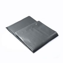 Mehr Garten wasserdichte & UV-beständige PE- Allzweck-Plane, Farbe: grau, 260g/m² - mit rostfreien Aluminium-Ösen und verstärkten Ecken