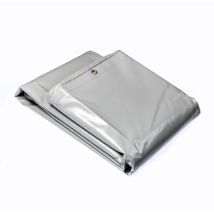 Mehr Garten - wasserdichte & UV-beständige, reißfeste Premium pvc Allzweck-Plane, Farbe: grau, 650g/m² Gewebeplane mit rostfreien Messing-Ösen und