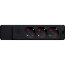 Mehrfachsteckdose 3 Steckdosen Bipasso/Schuko 10/16A Ohne Kabel Mit Schalter Rosi