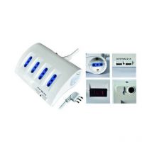 Mehrfachsteckdose mit Schalter, 8 Schuko-, Bypass- und USB-Steckdosen, 16A-Stecker