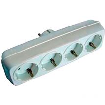 BF - Mehrfachstecker 4 Buchsen 2p + t 16 bis 250 v weiß (eingeschweißt)