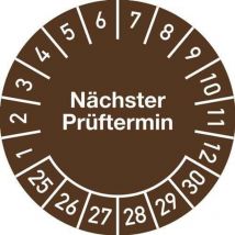 Mehrjahresprüfplakette D.30mm Nächster Prüftermin 2026-2031 Folie Btl.a 100 St.
