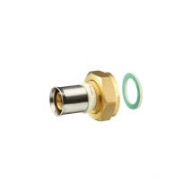 Pbtub - Mehrschichtiges Messingfitting mit drehbarer Mutter, weiblich, 12x17 / 16mm - bleifrei.