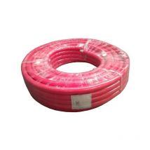 Mehrschichtrohr Sanitär Rotes 16 mm mit Isolierung. Spule 50 Meter. Dicke 2mm. Druck 10bar. Unterstützt bis zu 95 °c