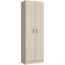 Altri - Mehrzweckschrank 59x37x182h Cm Mit 2 Türen Und 3 Einlegeböden Hell Eiche – Garofano