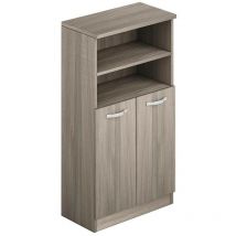Webmarketpoint - Mehrzweck-Schuhschrank Ulme aus Melaminholz 2 Türen und 4 Fächer (2 innen und 2 offen) h130x71x38
