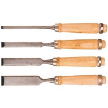 Top Tools - 4 tlg. Meißel-Set mit Holzgriff