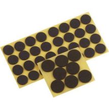 MEISTER – 645286 – Patins de feutre auto-adhésifs Ø 22 mm et Ø 28 mm – Quincaillerie – 96 pièces – Marron