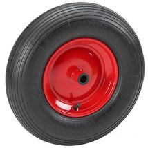 Metafranc - Ruota pneumatica ø 340 mm – Cerchio in acciaio – Tipo 3.50 – 6 – 180 kg – Cuscinetto a scorrimento/ruota completa con cerchione/ruota