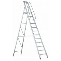Zarges - Meistertritt s - Gebördelte Stufen-Stehleiter m. Plattform und Ablage 8 Stufen