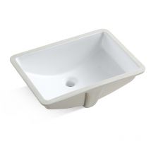 202H45.7 cm Évier rectangulaire en céramique Blanc pur - Meje