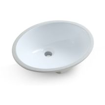 42 x 34 x 19.5 cm - Lavabo ovale - Bassin moderne en porcelaine blanc pur - Lavabo avec trop-plein - Meje