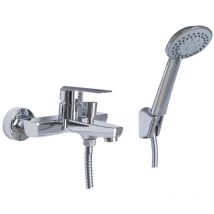Sphera - Mélangeur baignoire avec kit douche Chrome avec Levier monocommande mod. Alma
