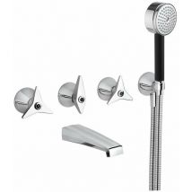 Mamoli - Mitigeur à batterie à encastrer pour baignoire avec set de douche Gio Ponti 2519FR140021 Chromé