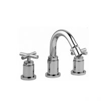 Paffoni - Mitigeur bidet 3 trous avec bec pivotant Quattro QTV118CR Vidage automatique 1'1/4
