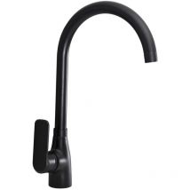 Sphera - Mélangeur canne haute lavabo Noir mat avec Levier monocommande mod. Alma