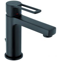 Paffoni - Vallone mitigeur lavabo avec tirette et vidage, noir mat (RIN075NO)
