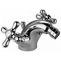 Paffoni - mélangeur de bidet avec deux poignées Iris IRV135CR Chromé - Iris - Vidage automatique 1'1/4