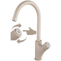 Granitan - mélangeur de cuisine beige press on-off pour évier q