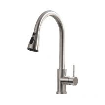 Mélangeur de cuisine orientable à 360° avec douchette extractible, mélangeur d'évier avec 3 buses de pulvérisation réglables